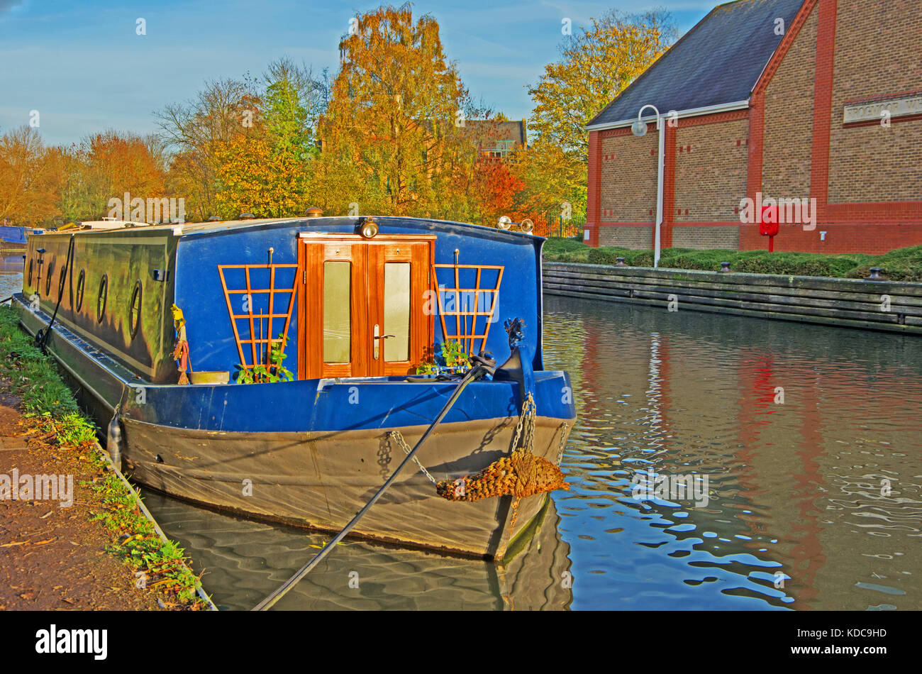 Rickmansworth, Grand Union Canal, and Narrow Boat Moored, Hertfordshire