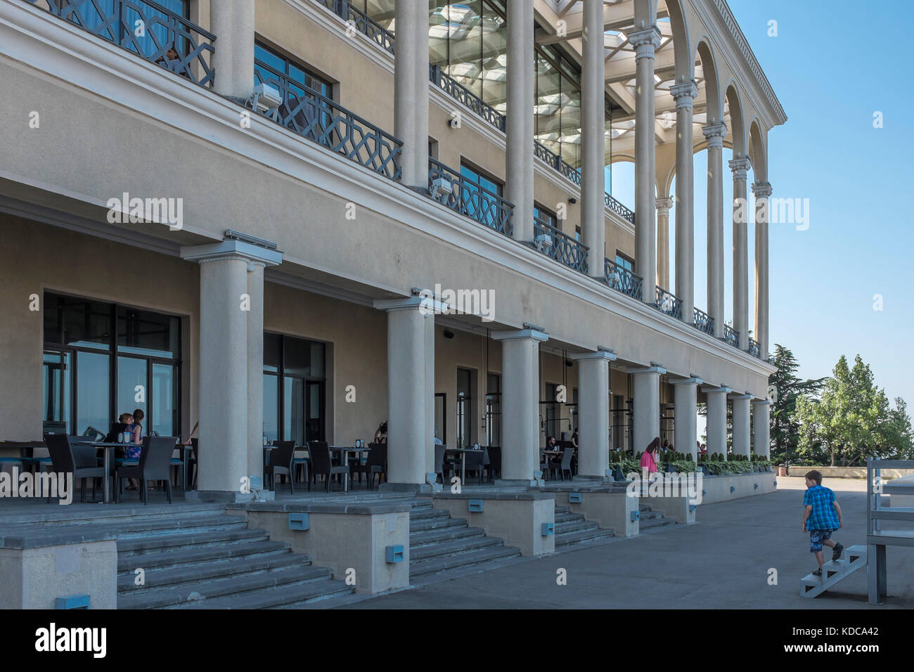 Funicular Complex at Mtatsminda Park, Tbilisi, Georgia, Eastern Europe Stock Photo