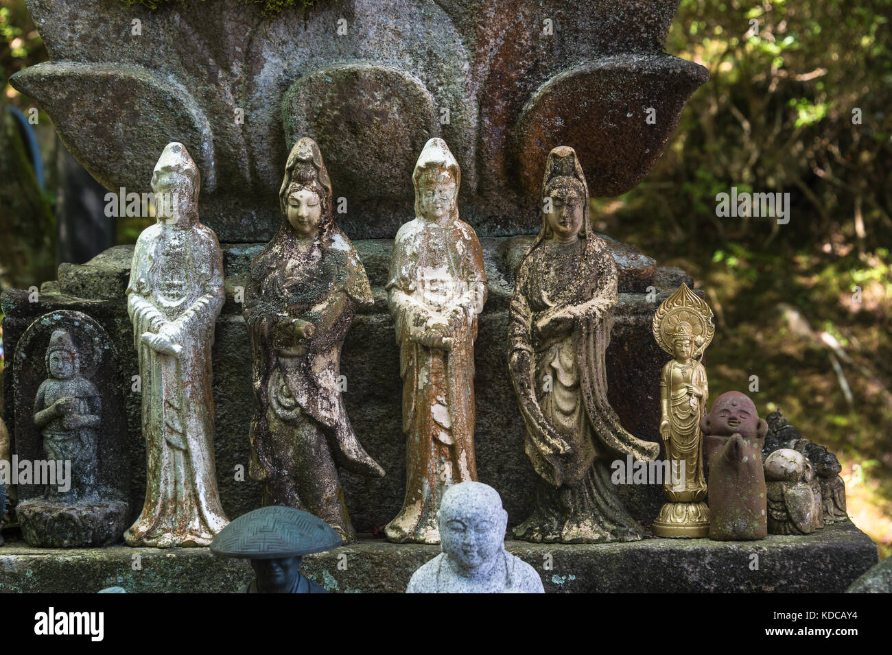Statues of Buddhist deities at Daisho-in Temple, Miyajima Stock Photo