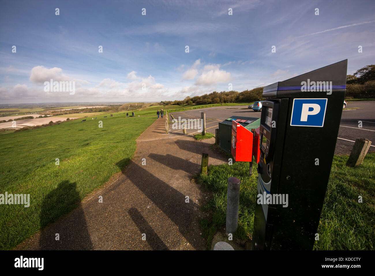parking, pay and display, machine, ticket,Dunstable Downs, southern