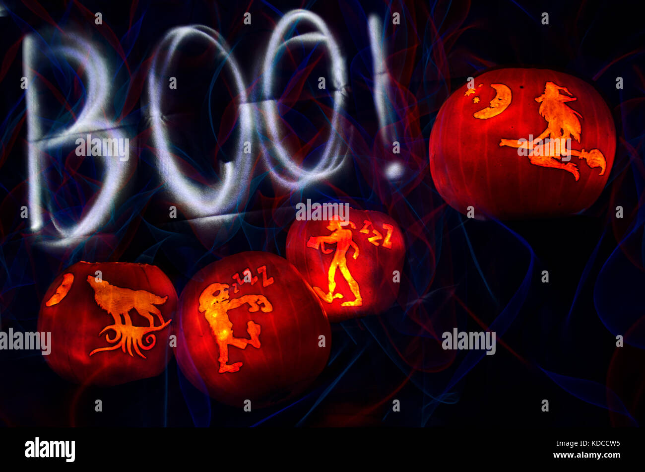 Halloween Pumpkin Carvings Stock Photo - Alamy
