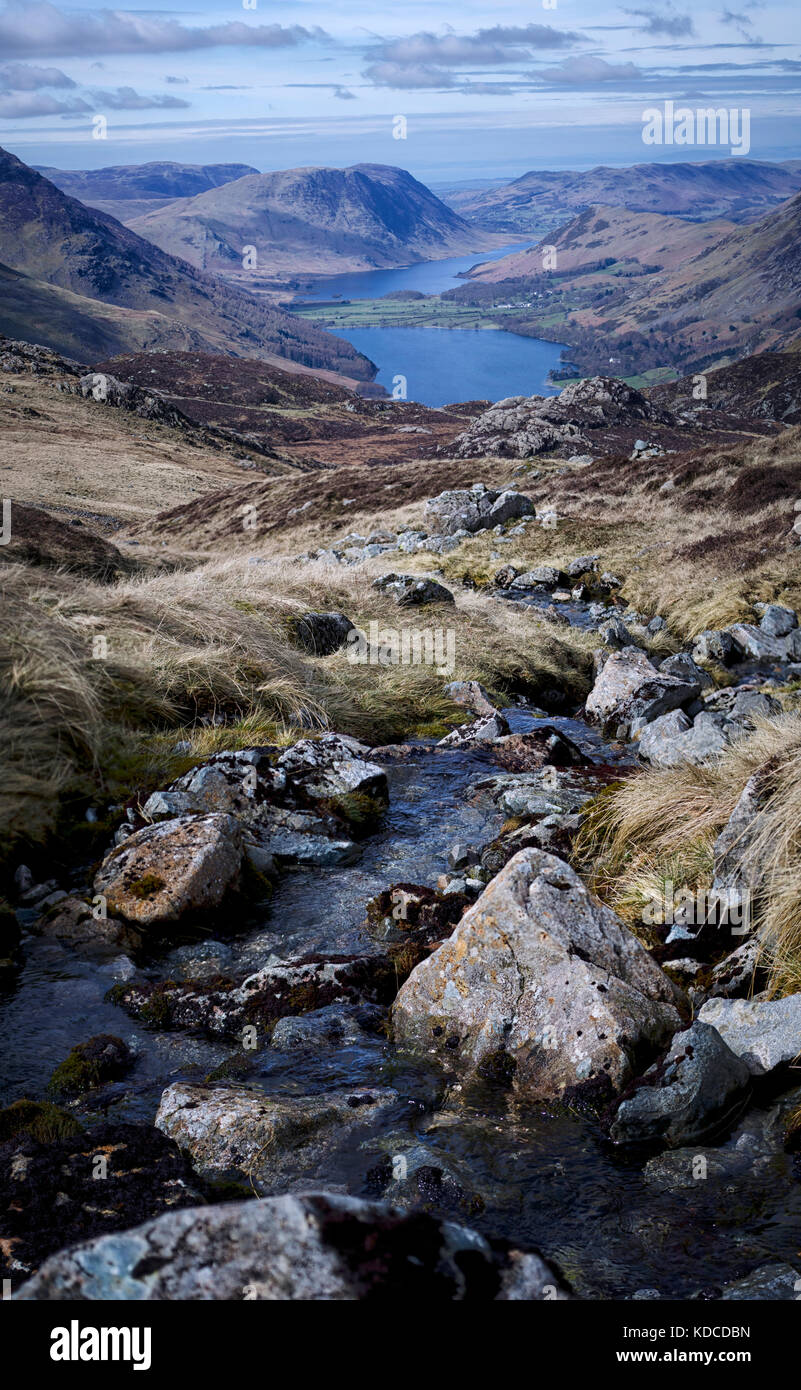 Panoramic Lake District Landscape Stock Photo