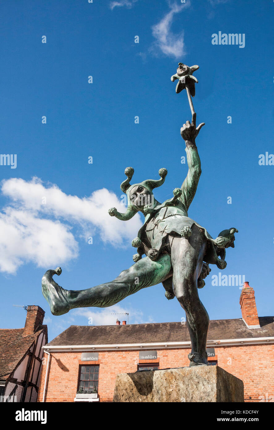 Statue of Puck, a fool character by William Shakespeare, in Stratford
