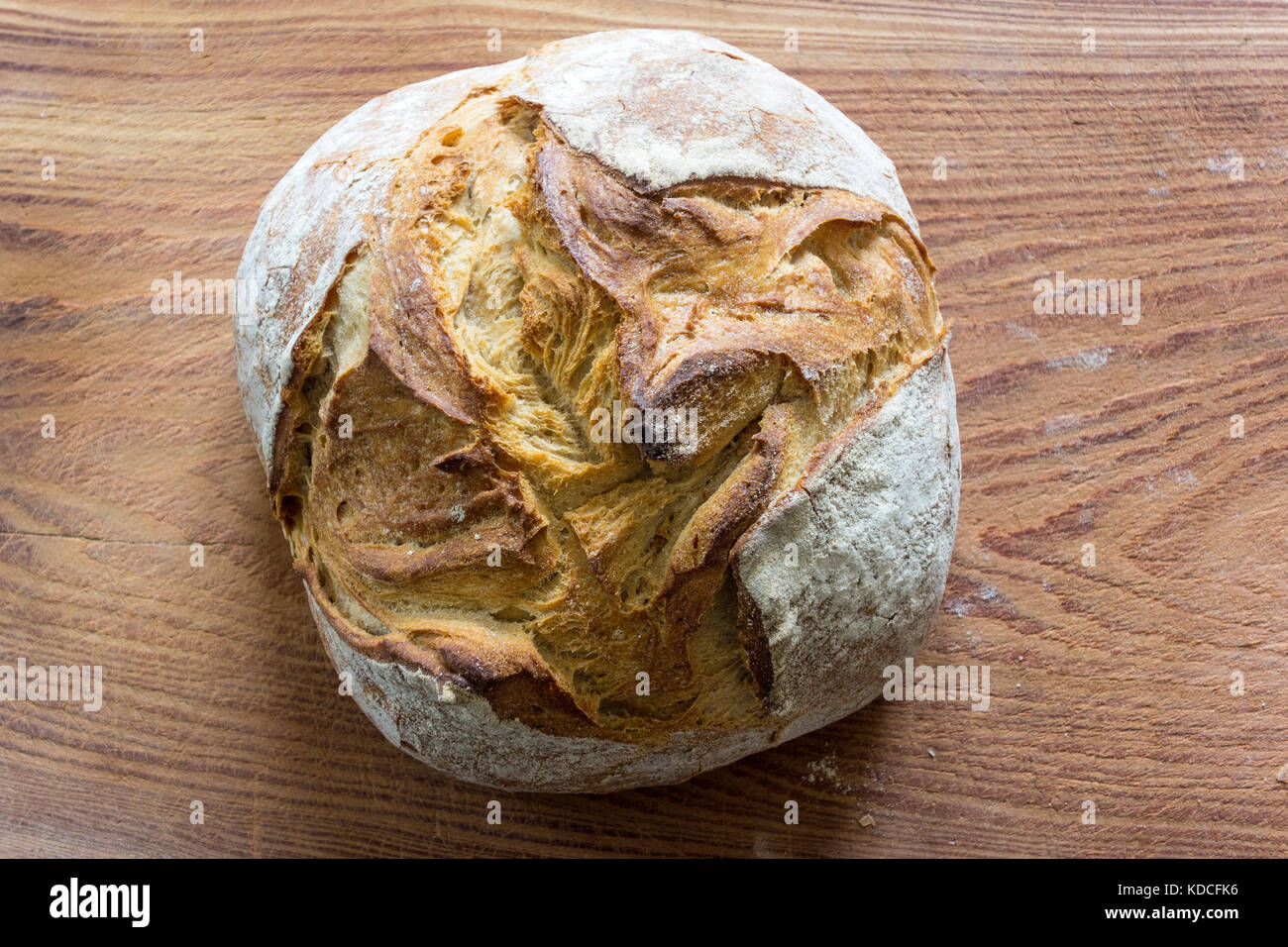 Loaf of Fresh Spelt Bread Stock Photo