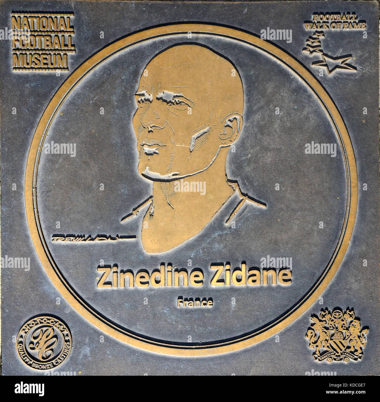 Plaque métallique Zidane - Collection
