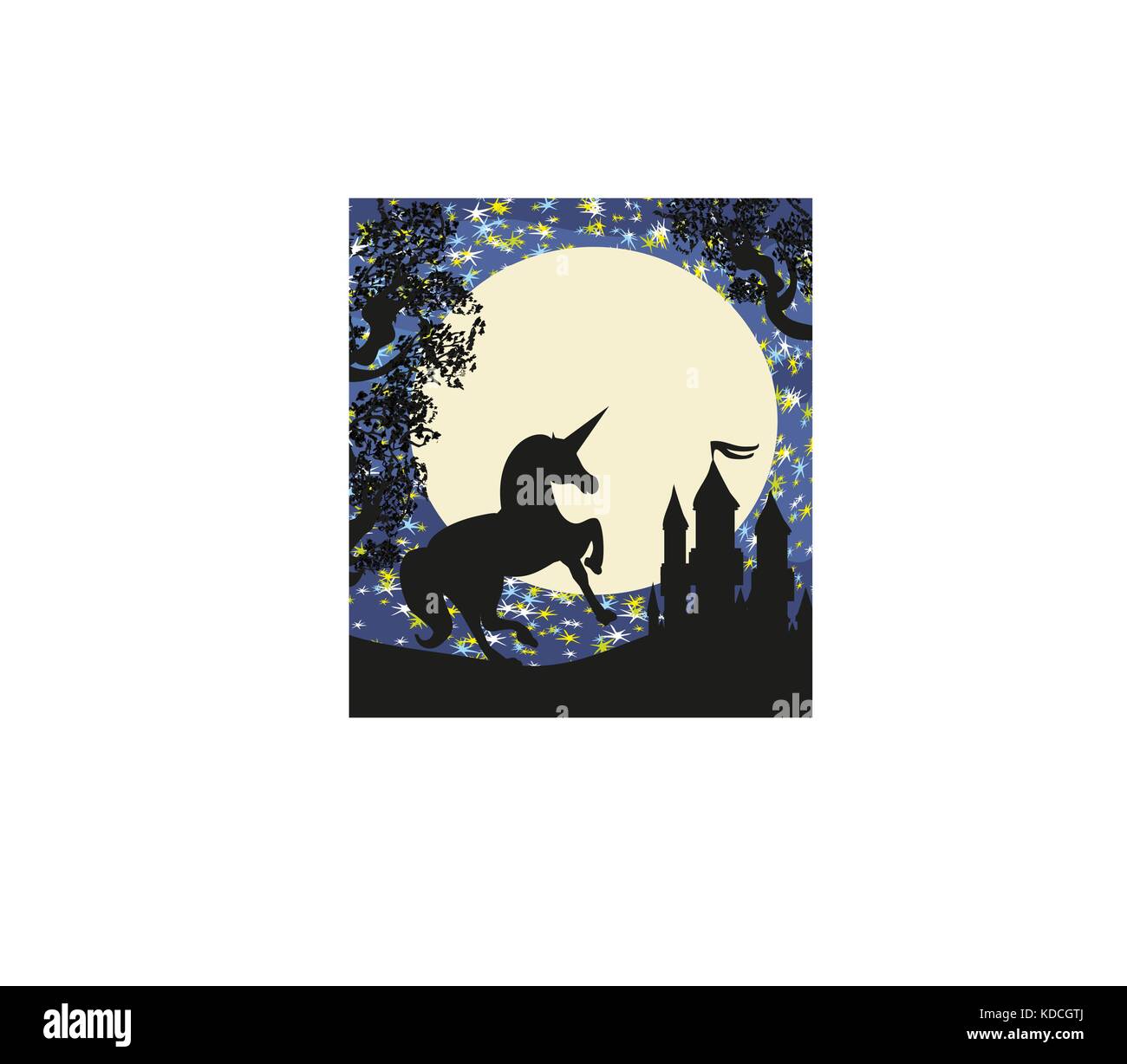 Unicorn on building Stock Vector Images - Alamy