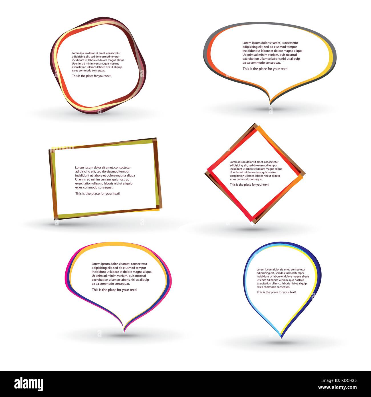 Abstract colorful speech bubbles vector design Stock Vector Image & Art ...