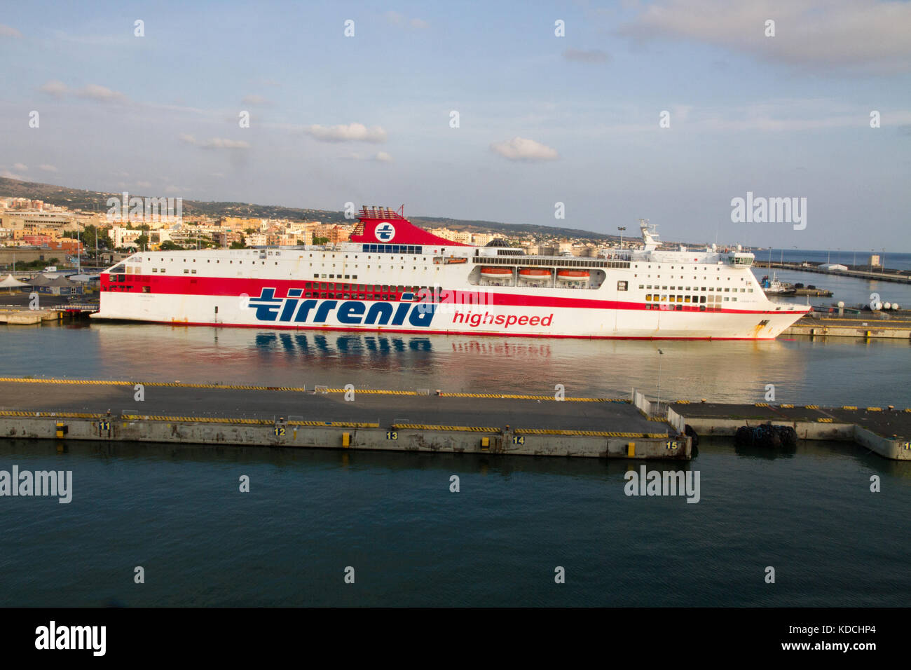 Tirrenia Ferry Mooring Civitavecchia Port, Italy Stock Photo - Alamy