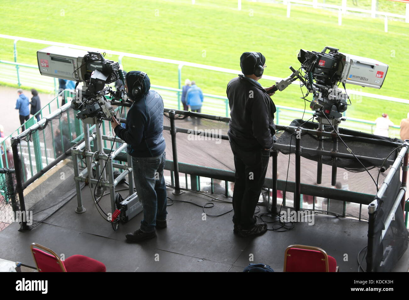 SIS cameras at Brighton Racecourse Stock Photo