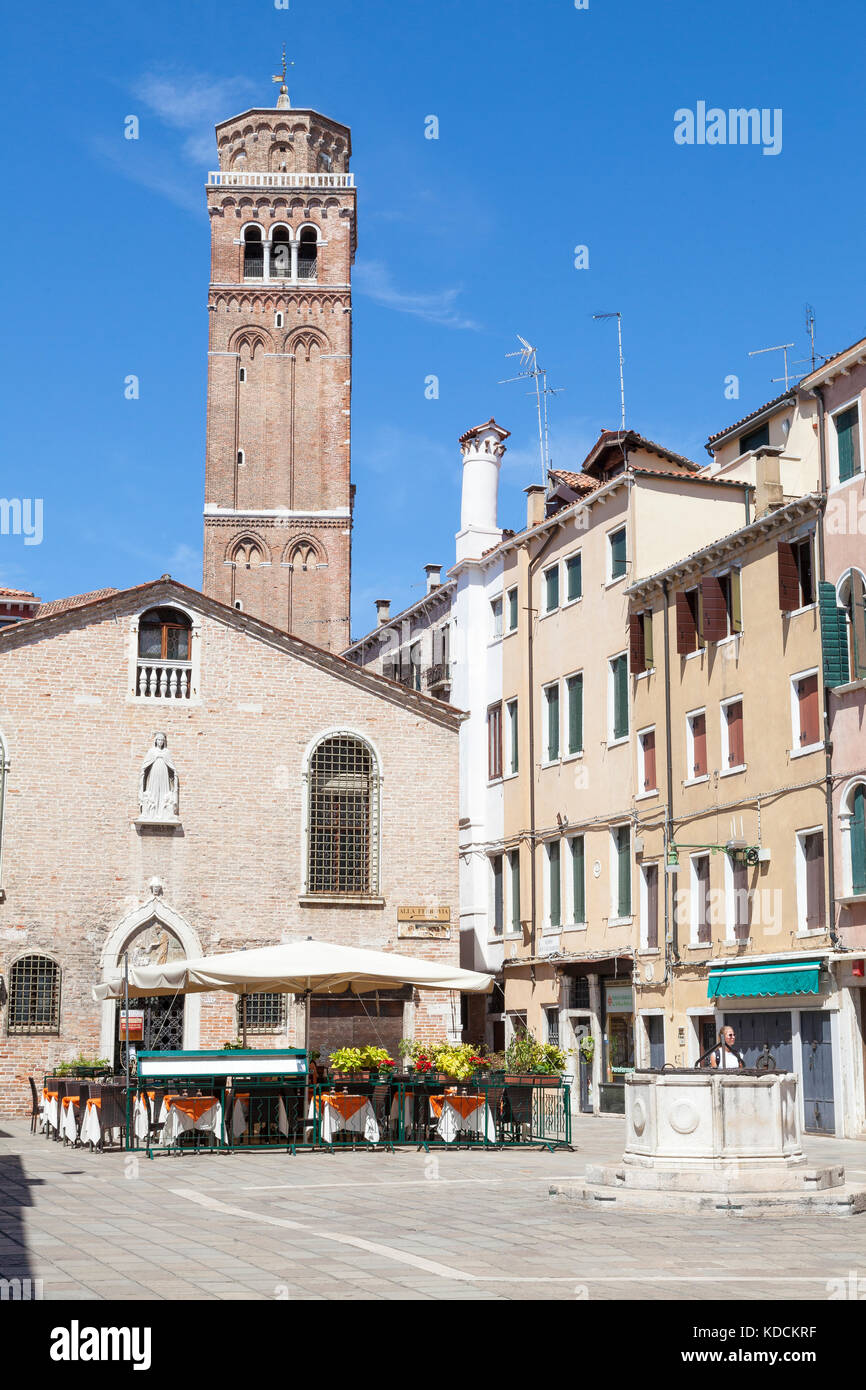 Campanile of San Giovanni Elemosinario (1531) church San Polo district  Venice the Veneto Italy Europe Stock Photo - Alamy