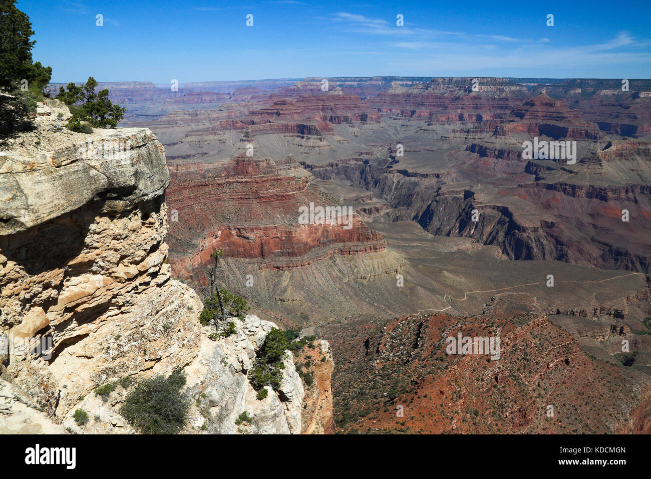 View from south rim of Grand Canyon Stock Photo