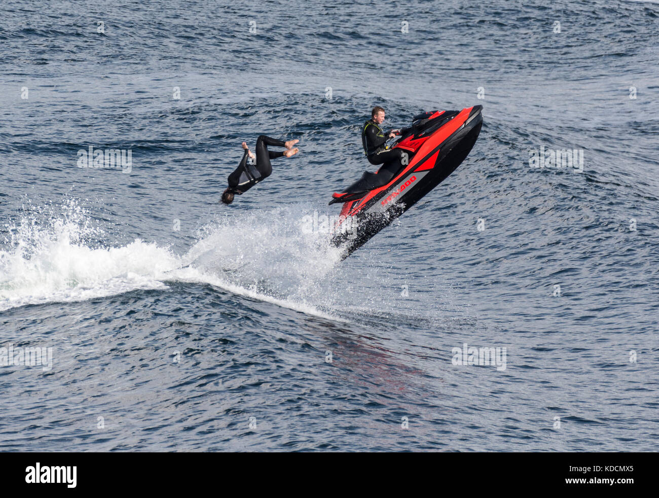 Jet ski acrobatics Stock Photo Alamy