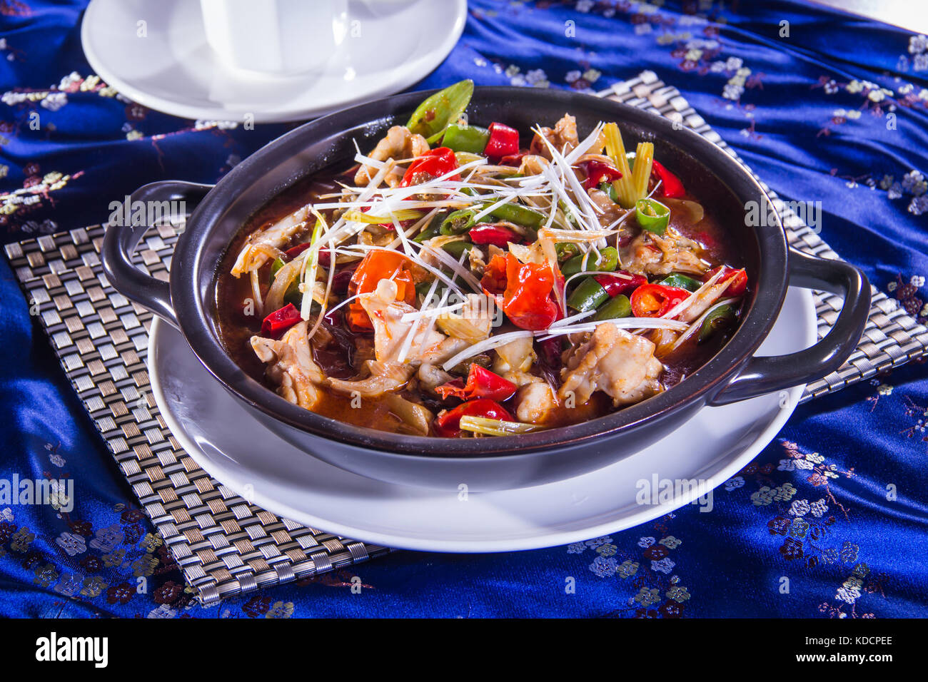 fried chicken with chili Stock Photo Alamy