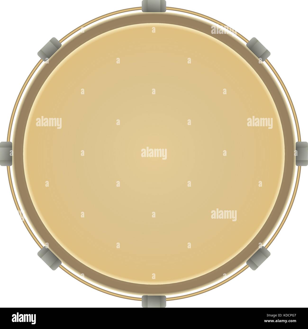 Musical instrument design, drum icon. Vector illustration template. Stock Vector