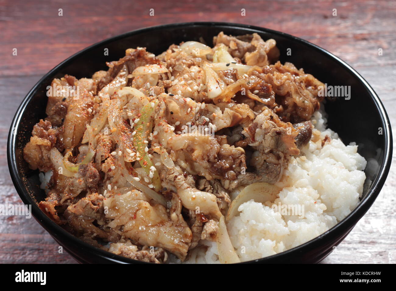 Pork Meat Rice rice with pork or other meat Stock Photo - Alamy