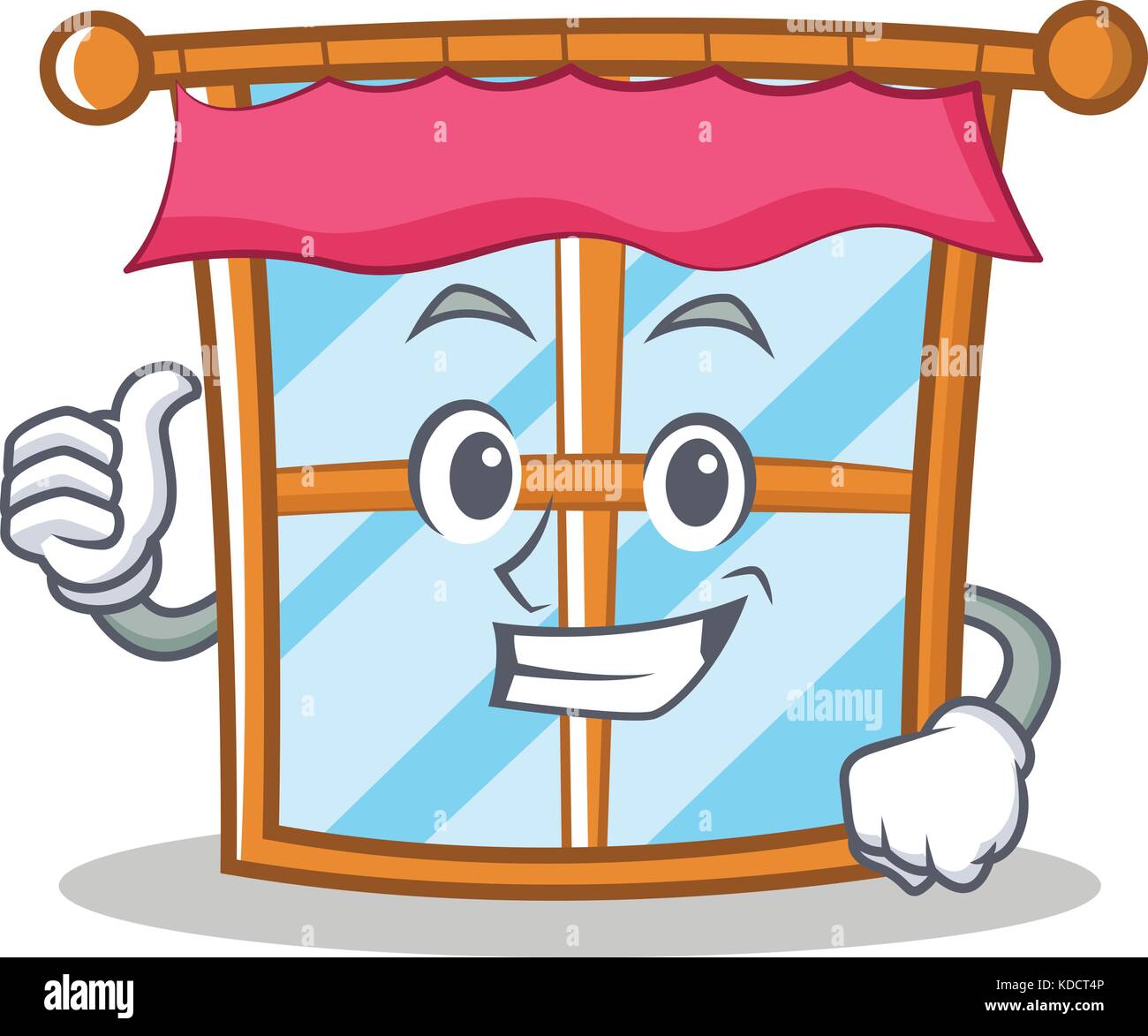 Thumbs up windows character cartoon style Stock Vector Image & Art - Alamy