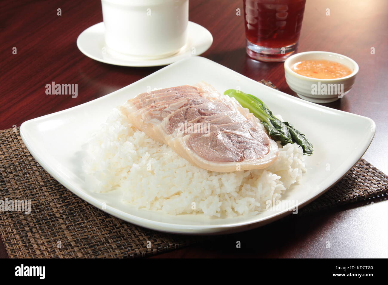 Pork Meat Rice rice with pork or other meat Stock Photo - Alamy