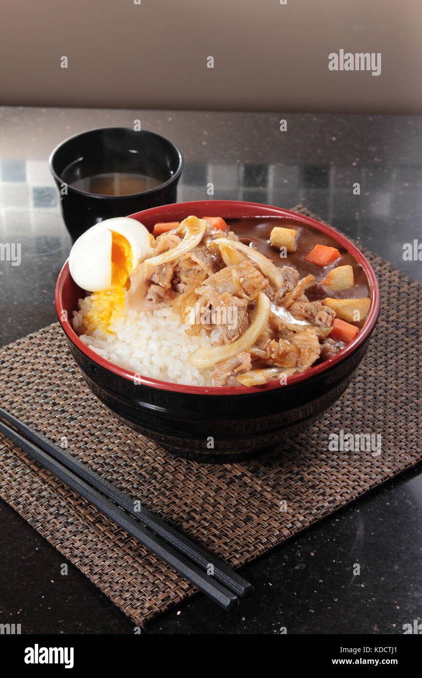 Pork Meat Rice rice with pork or other meat Stock Photo - Alamy
