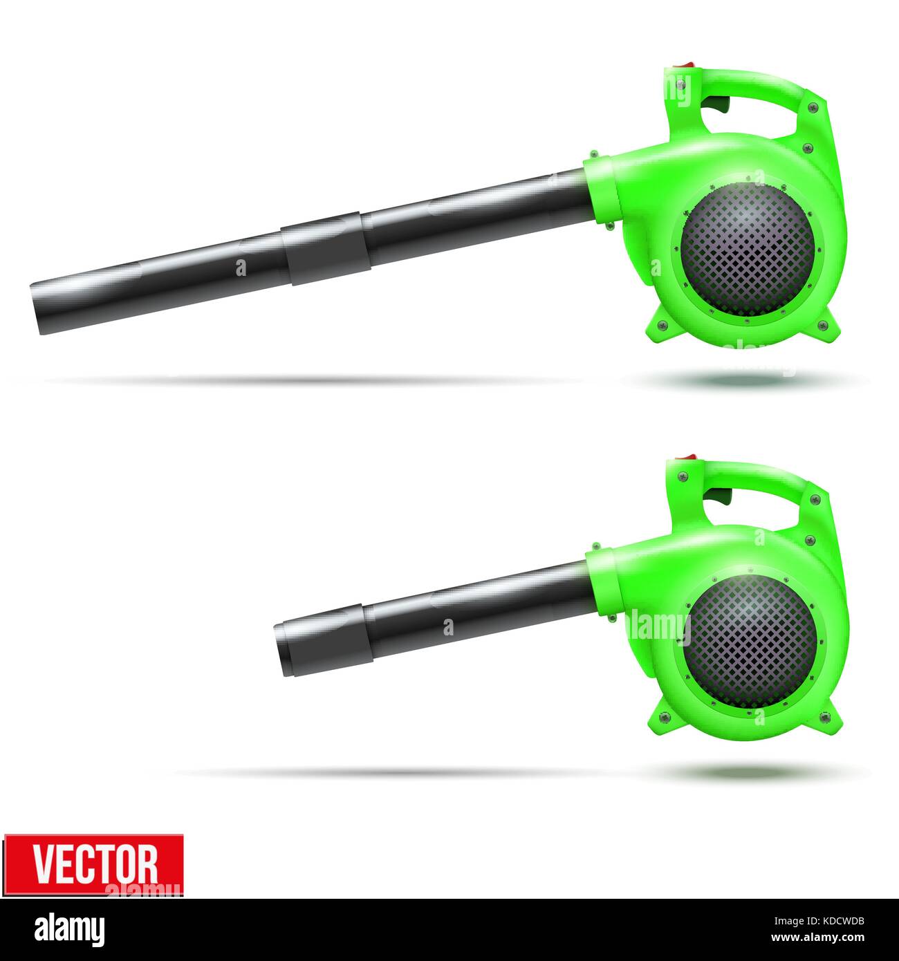 Bright Leaf garden blower. Vector Illustration. Stock Vector