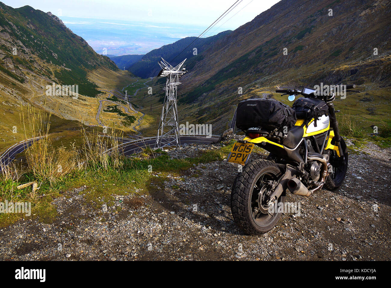 Transfagarasan highway Romania. Stock Photo
