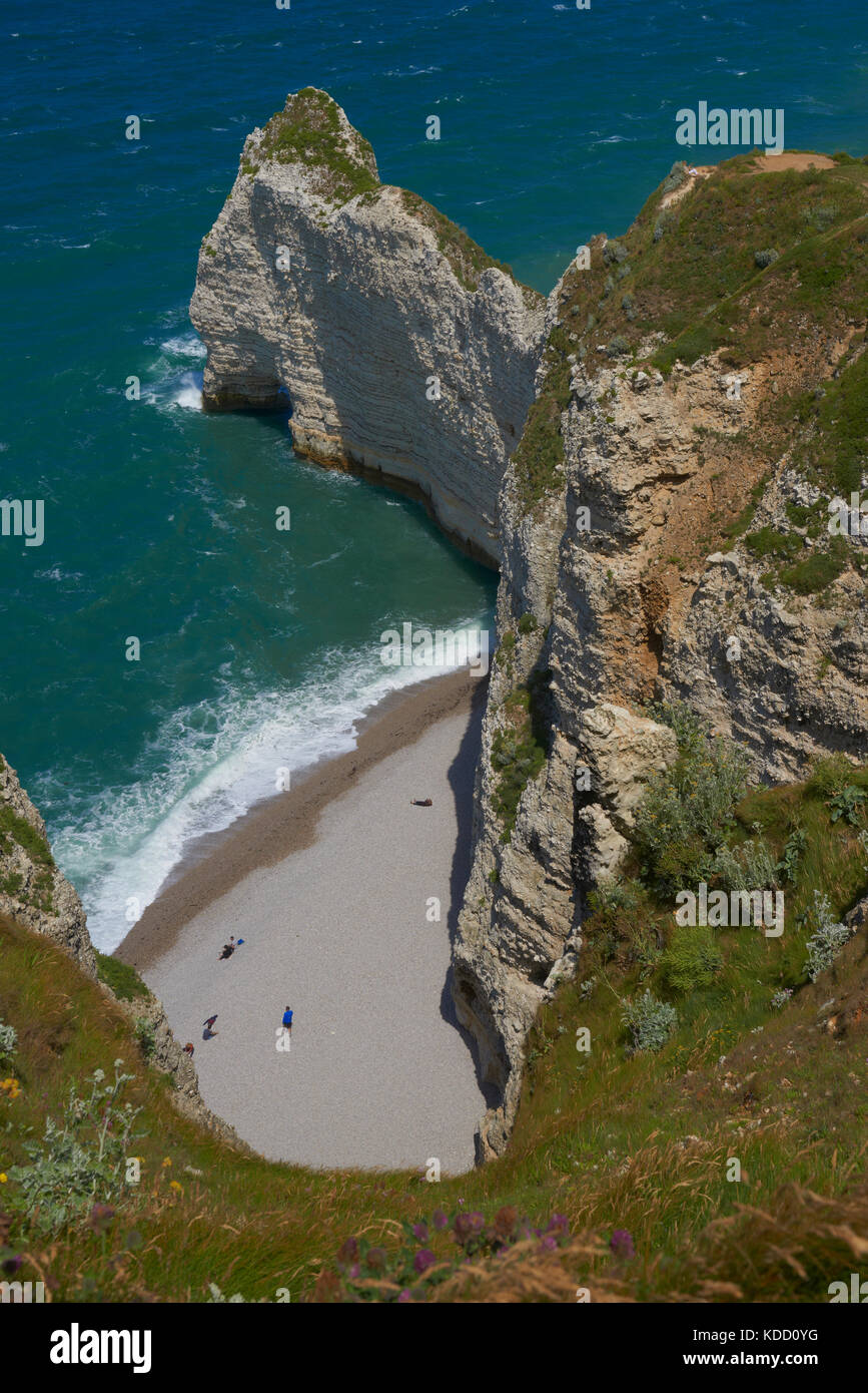 Etretat. Normandy, Porte d´Amont Cliff, Falaise Porte d´Amont, Notre