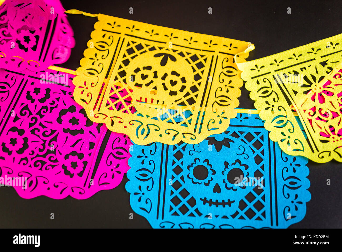 Decorations For Traditional Mexican Holiday Day Of The Dead On A