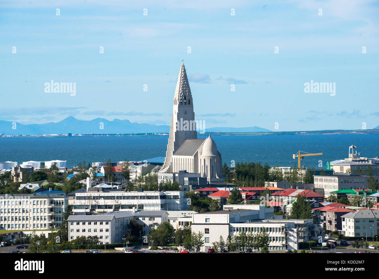 Hallgrimsirkja church at Reykjavik, Iceland Stock Photo