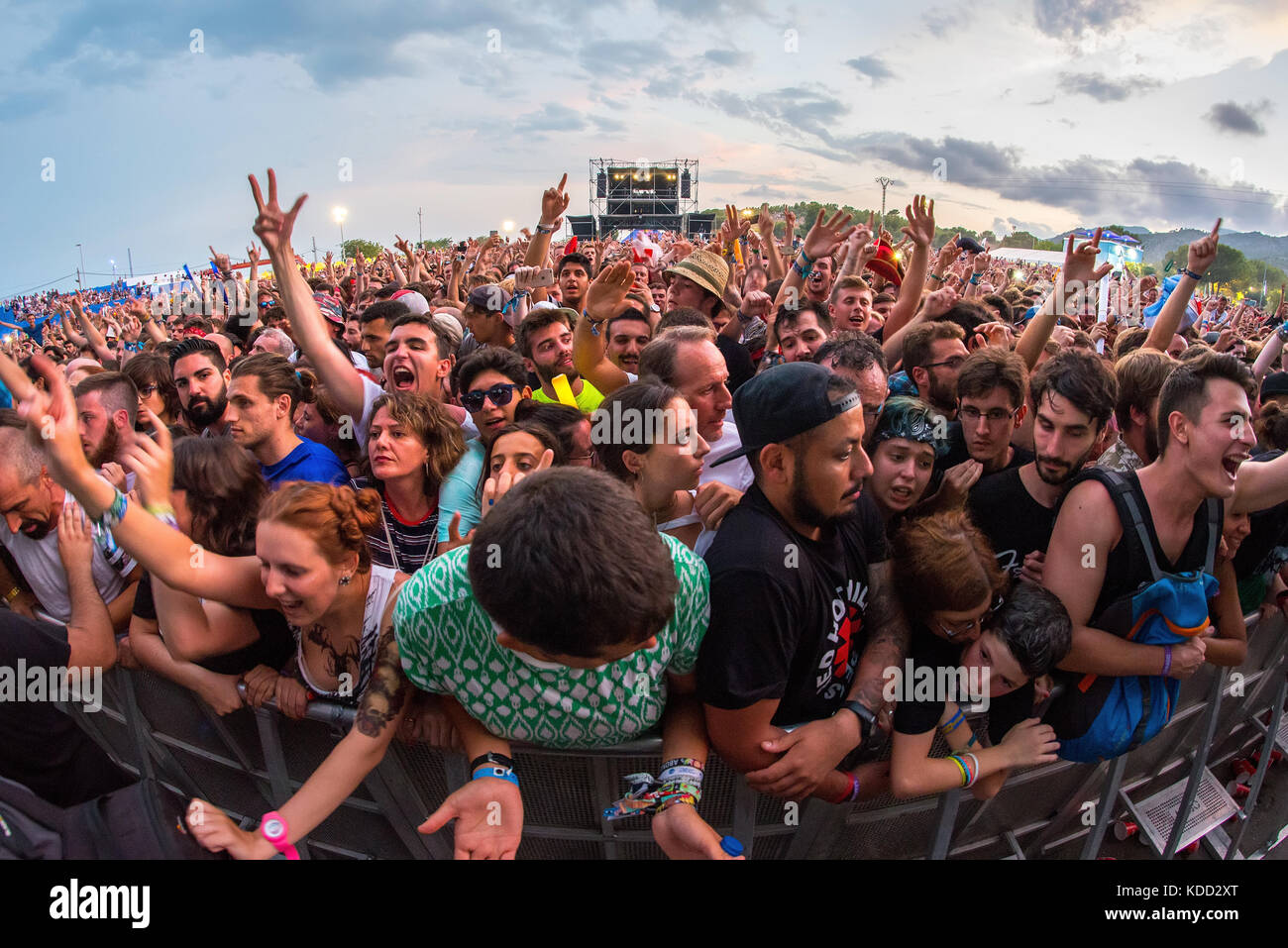 BENICASSIM, SPAIN - JUL 13: Crowd in a concert at FIB Festival on July ...