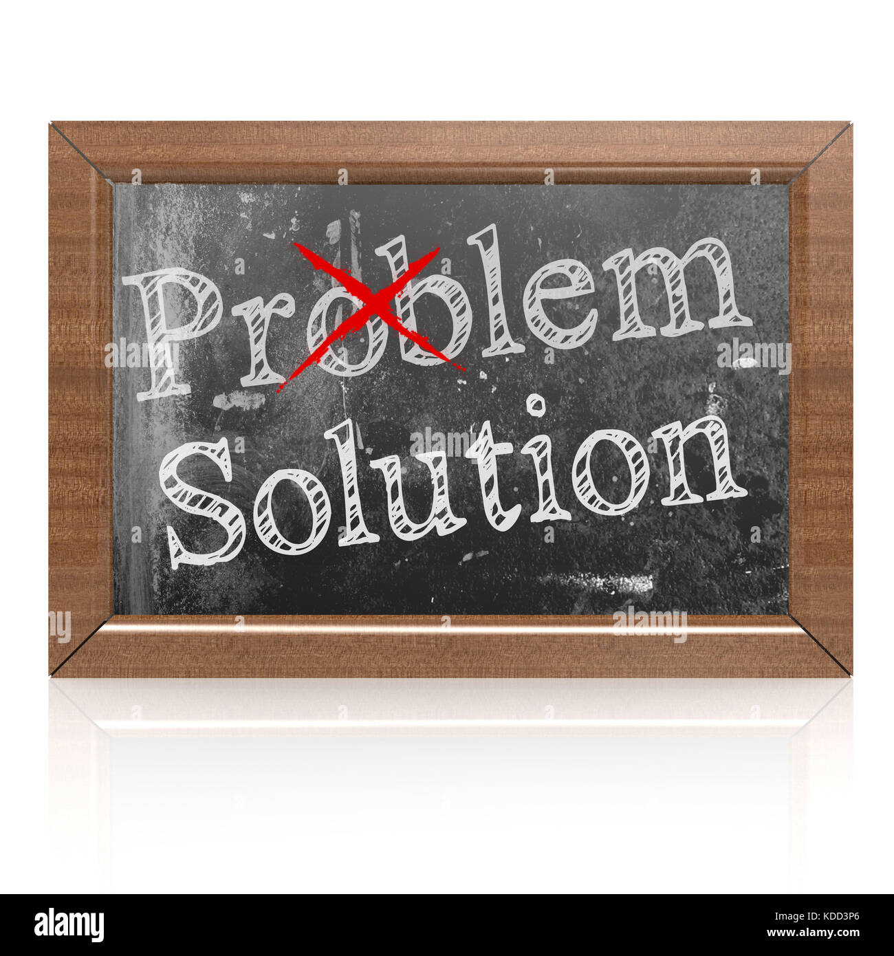 Problem and solution written on blackboard, 3D rendering Stock Photo ...