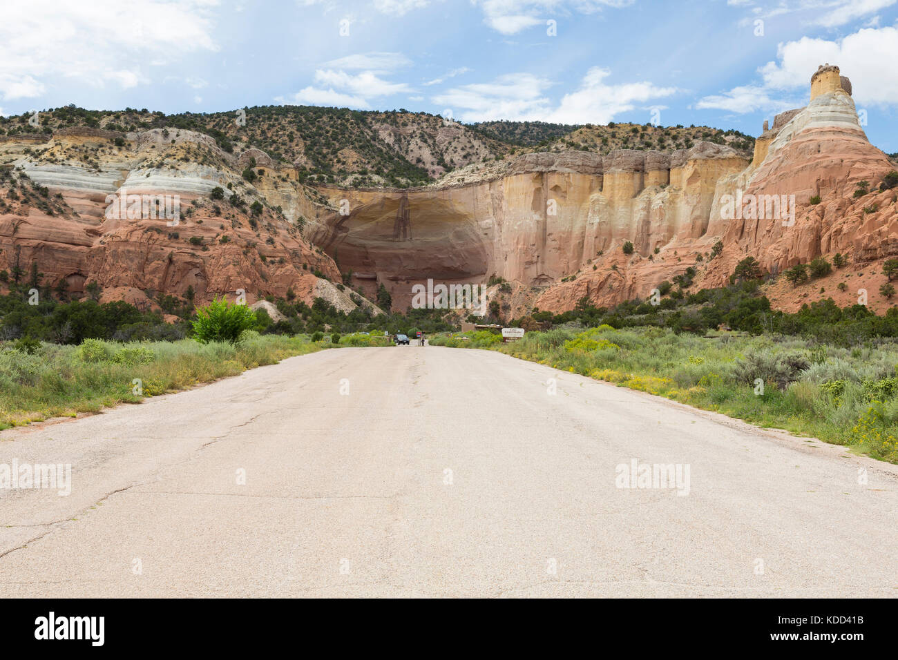 The echo amphitehater in northern new mexico Stock Photo