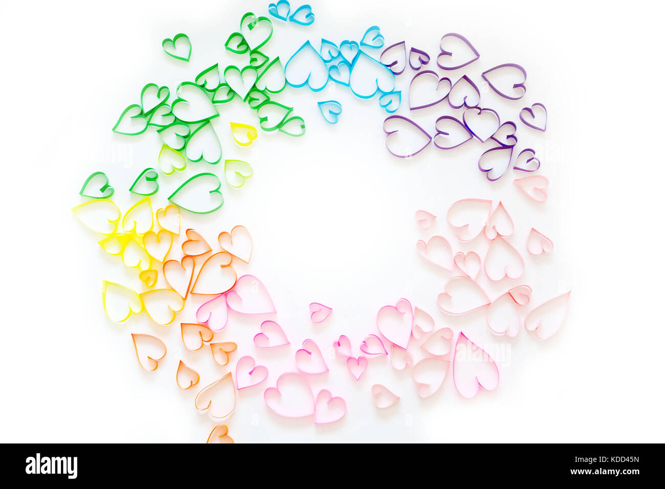 Colored paper heart. Space for your text Stock Photo - Alamy
