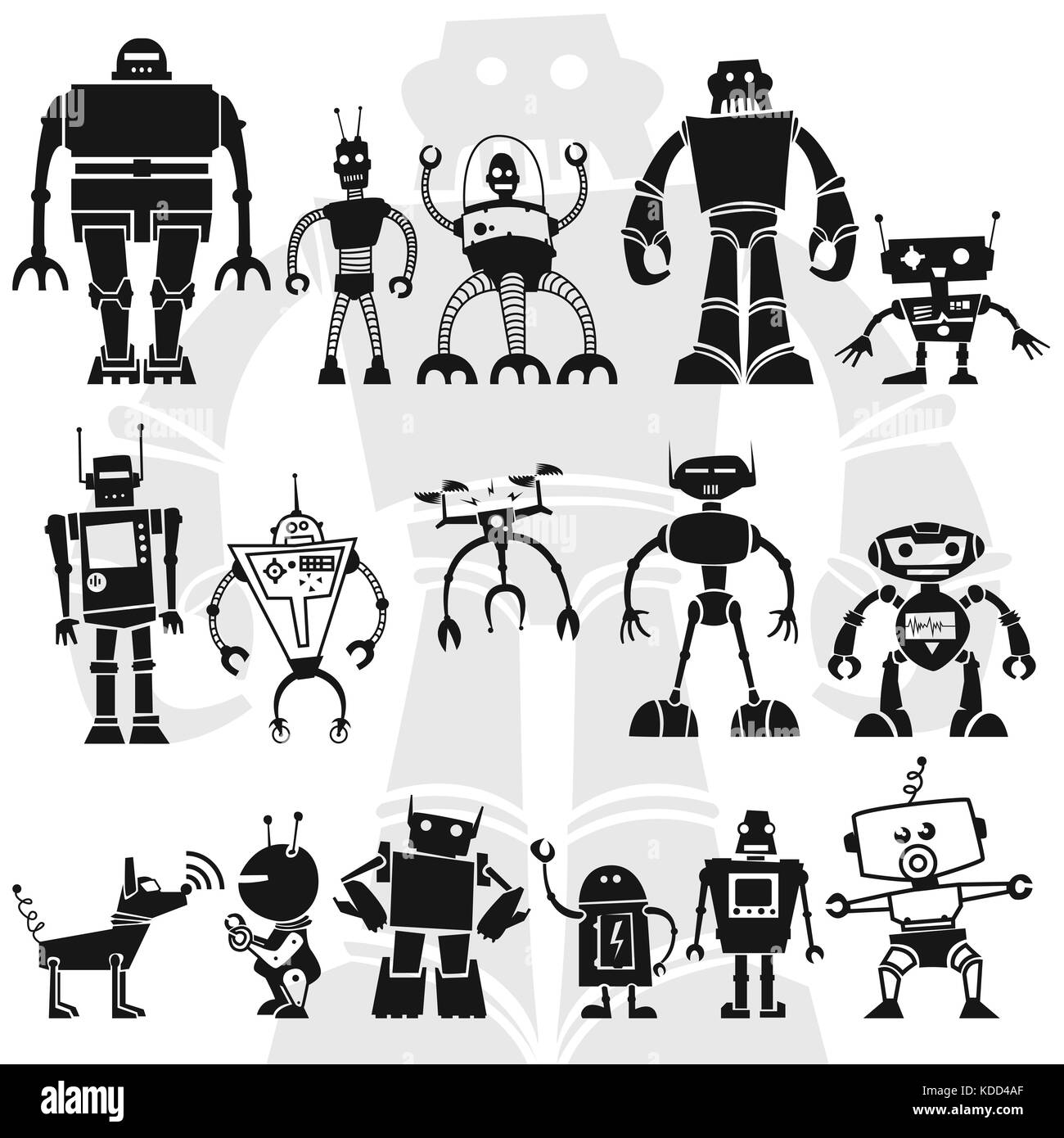 robots vector set Stock Vector Image & Art Alamy