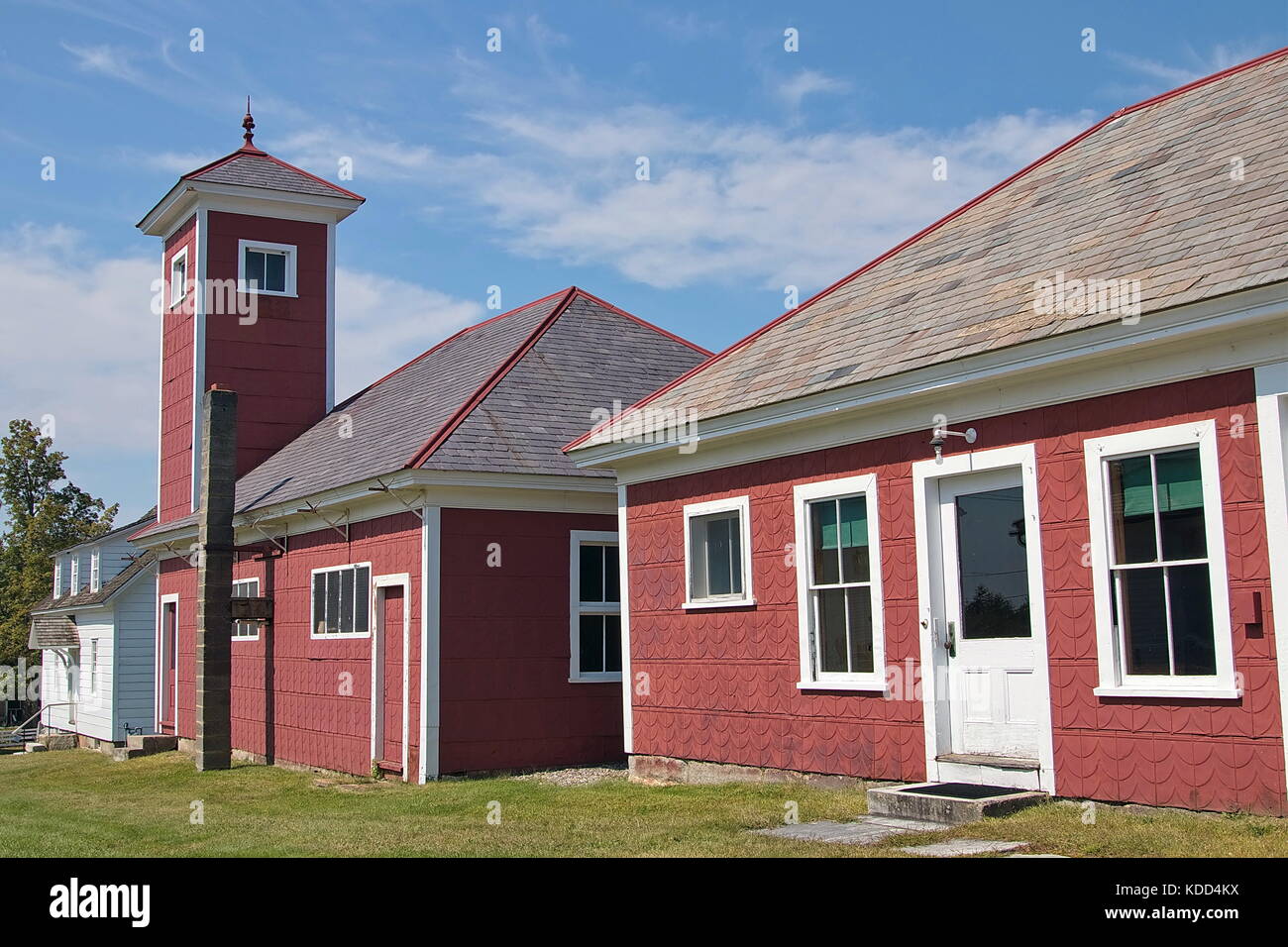 Firehouse In the Shaker Village in New Hampshire Stock Photo