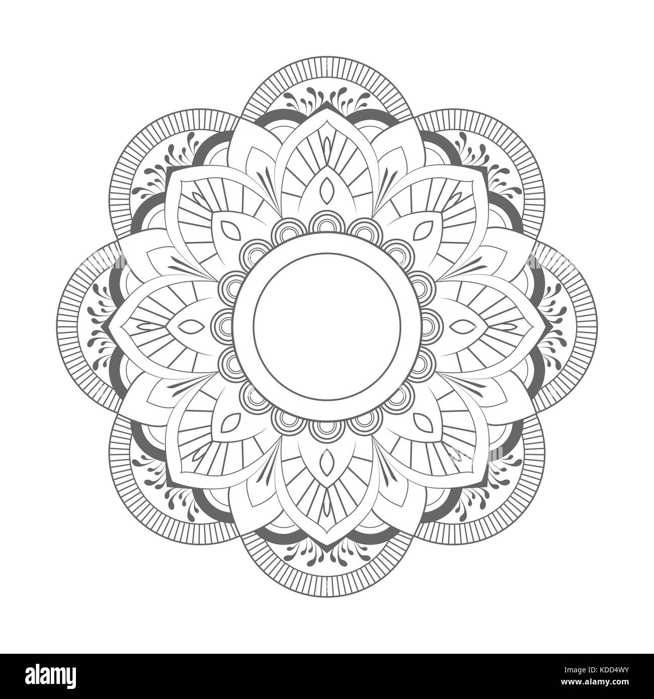Circle Mandala Vector on white background Stock Photo