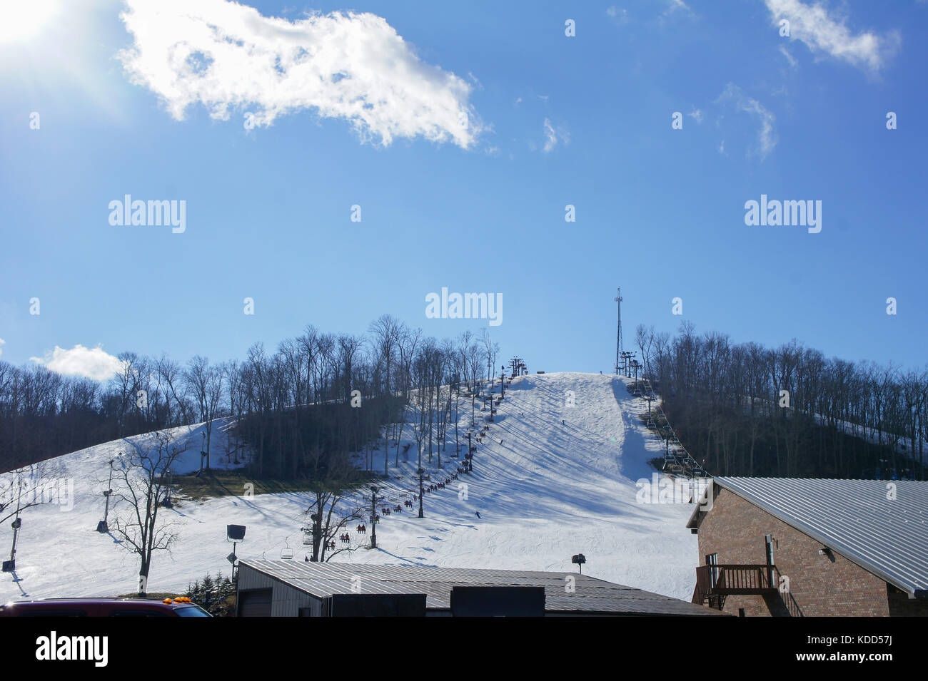 The famous ski area Perfect North Slopes at Indiana Stock Photo Alamy