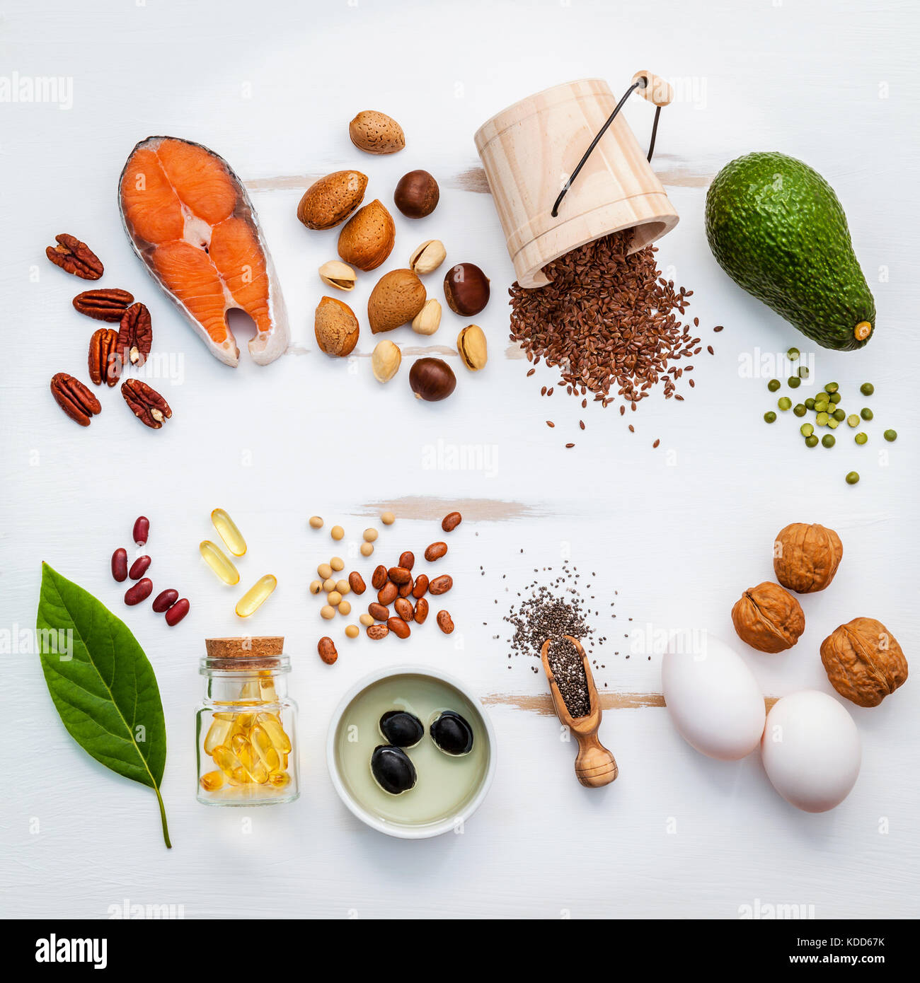 Selection food sources of omega 3 . Super food high omega 3 and