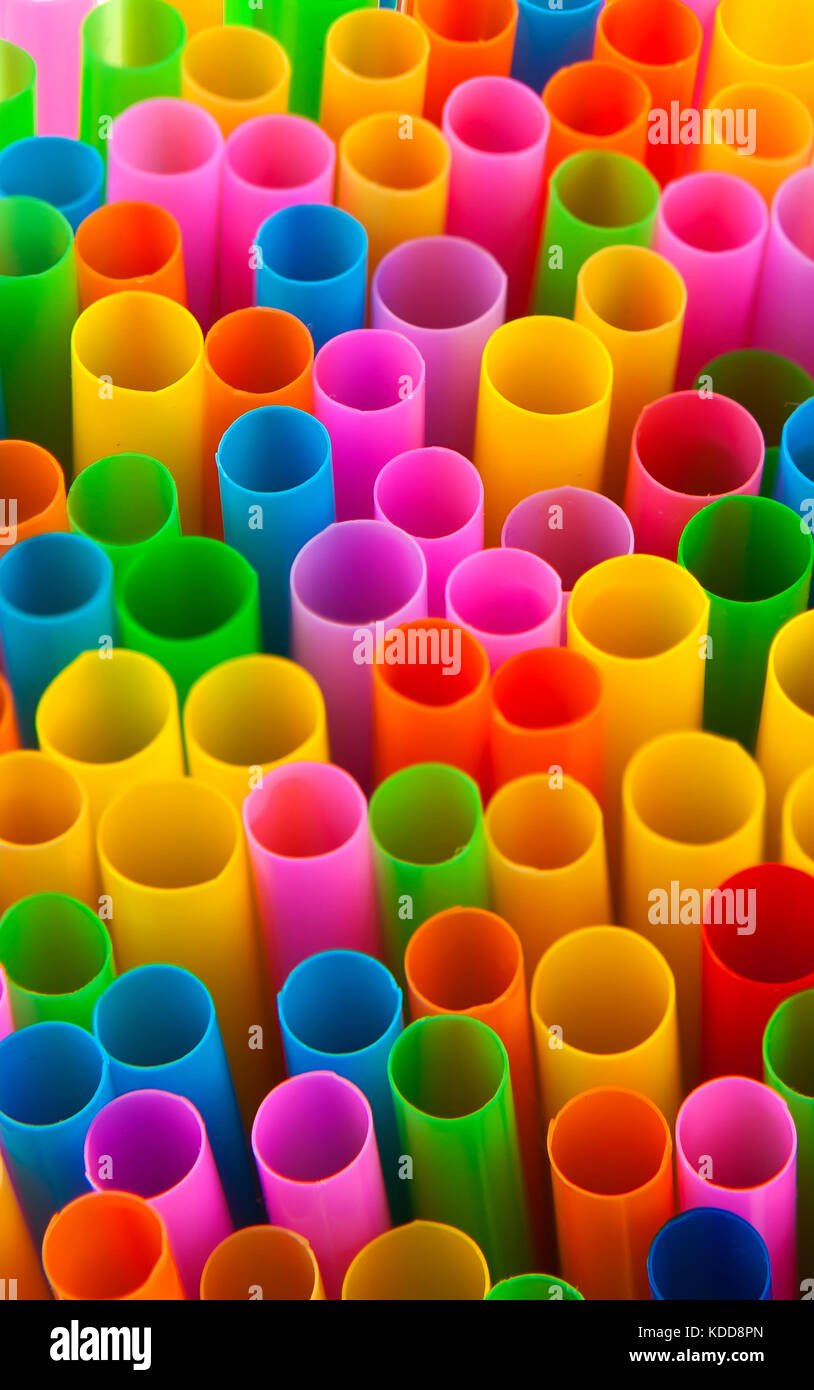 Abstract colourful image showing a multitude of drinking straws Stock ...
