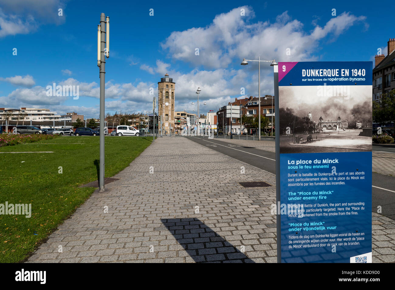Operation Dynamo signs showing images from the war placed so as to be ...