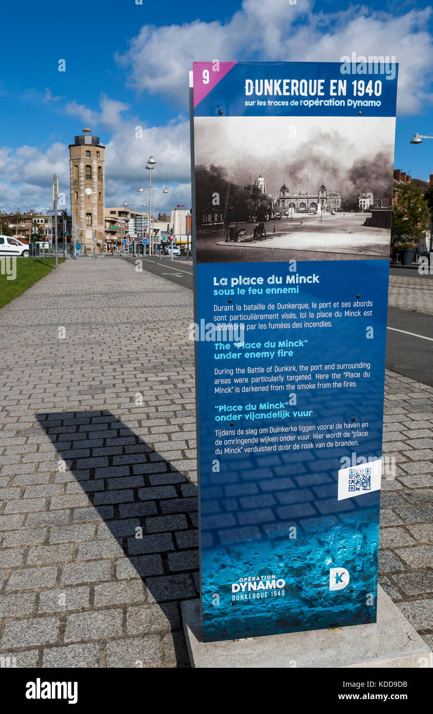 Operation Dynamo signs showing images from the war placed so as to be ...