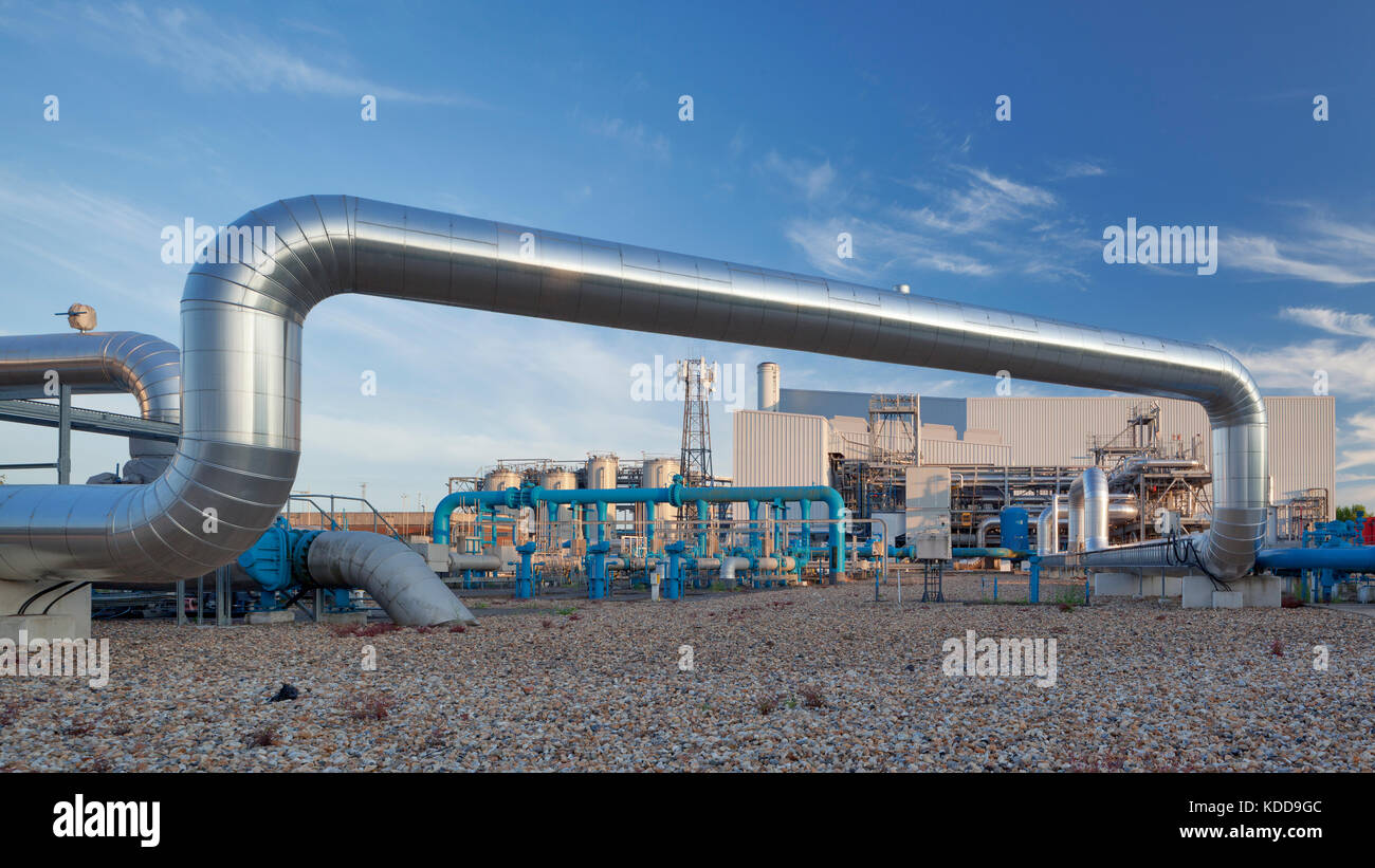Beckton Gas Works installation, London Stock Photo Alamy