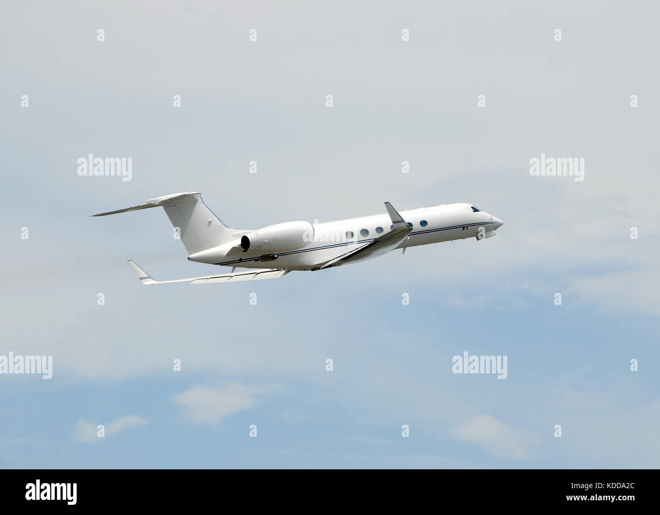 Modern private jet taking off in the sky Stock Photo Alamy