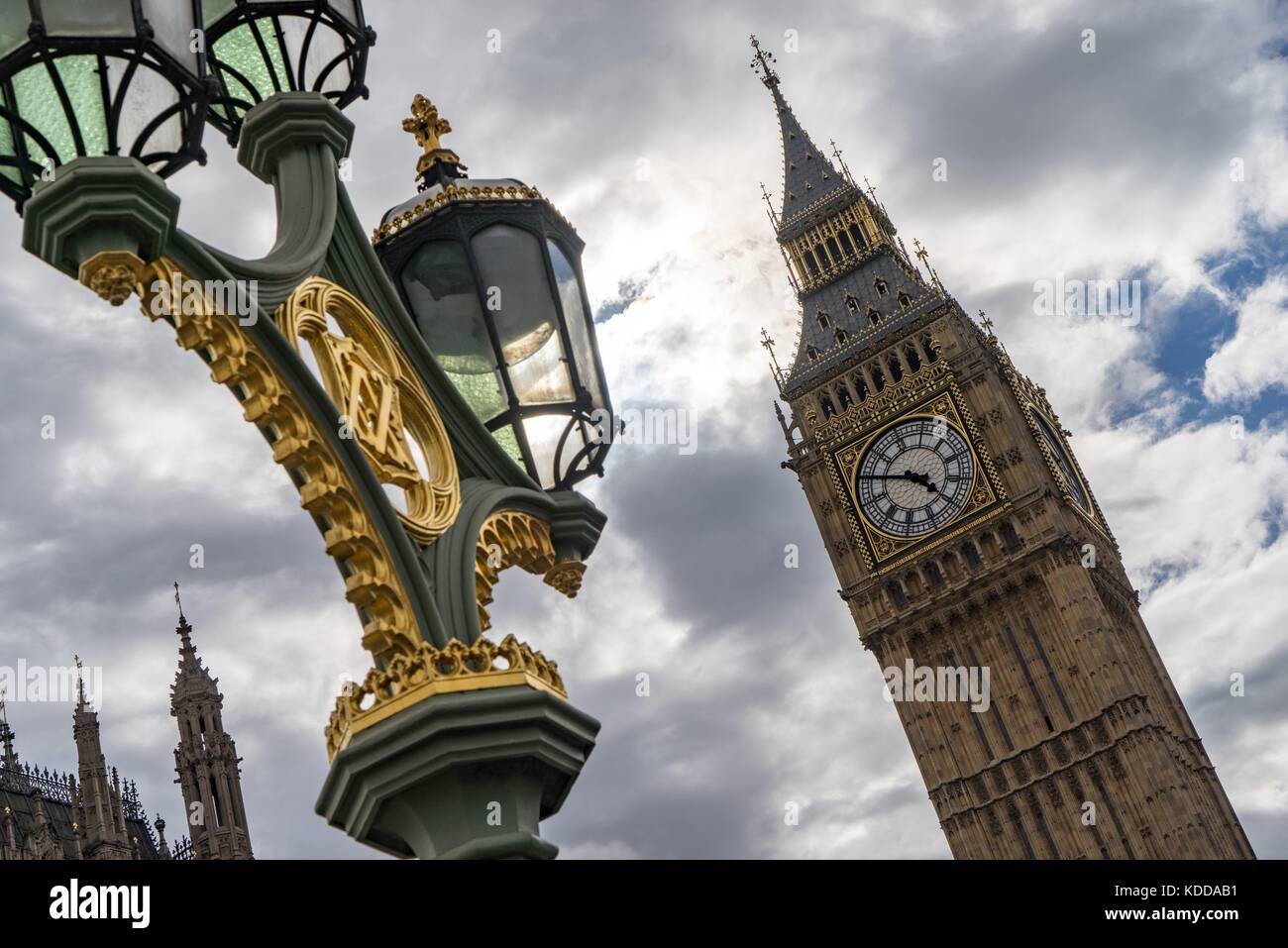 UK: Big Ben (Elizabeth Tower) at the City of Westminster, London. Photo from 5. May 2017. | usage worldwide Stock Photo