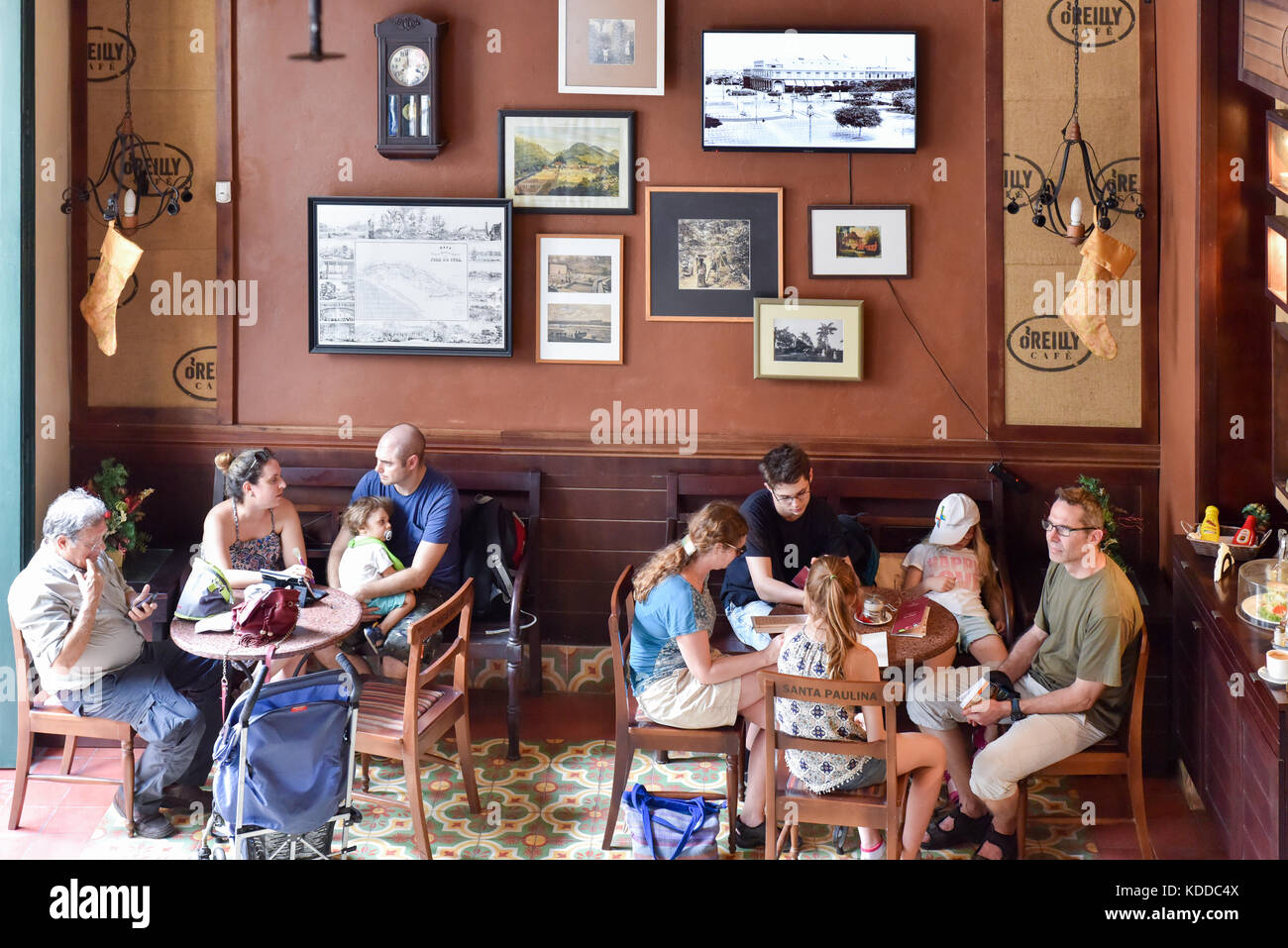 Famous Cafe O'Reilly Havana Vieja , Cuba Stock Photo