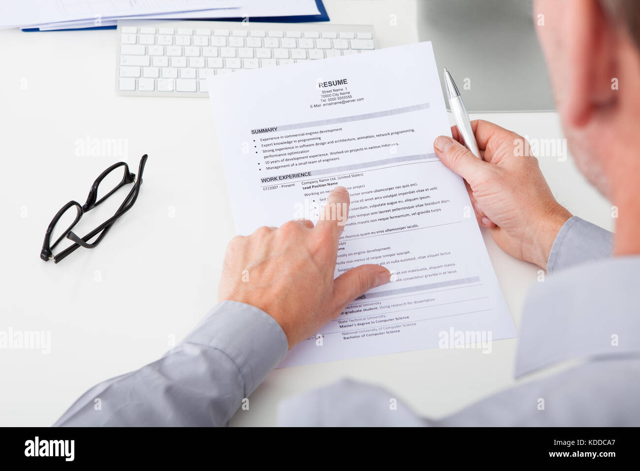 Cv curriculum vitae job interview hi-res stock photography and images ...