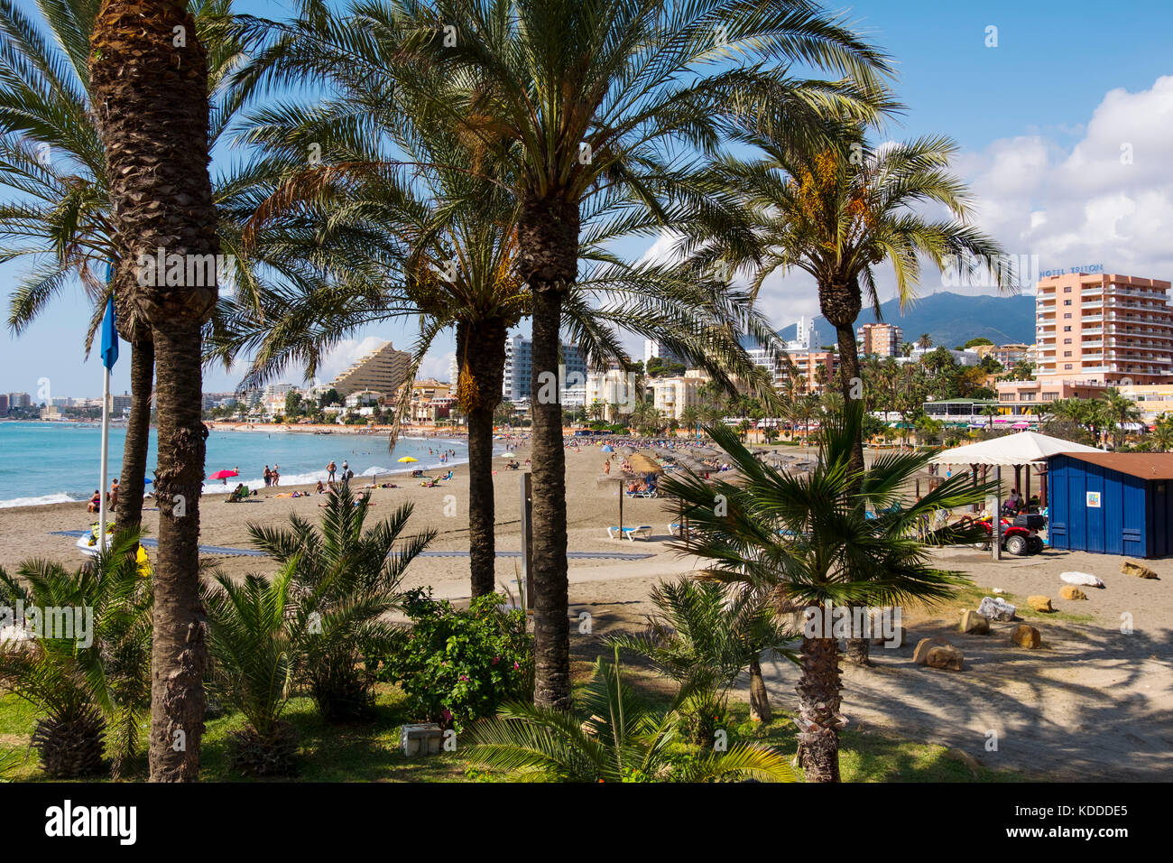 Beach, Benalmadena. Málaga province, Costa del Sol, Andalusia. Southern Spain Europe Stock Photo