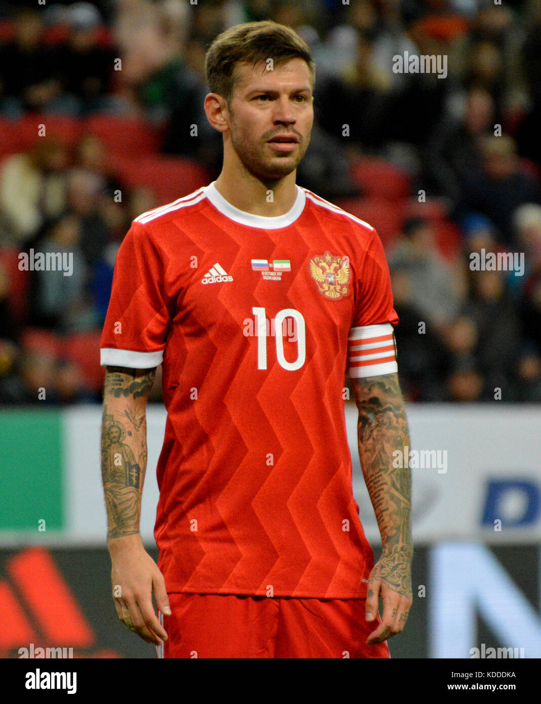 Kazan, Russia - October 10, 2017. Russian striker and team captain Fedor  Smolov during international friendly match Russia vs Iran at Kazan Arena  stad Stock Photo - Alamy