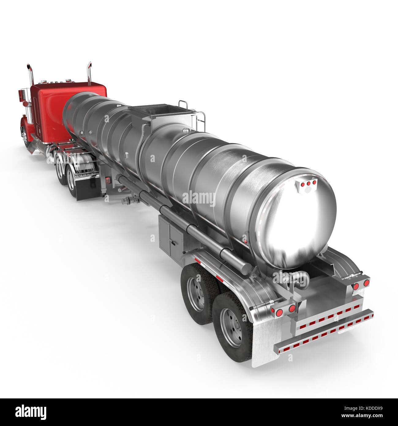 Big fuel gas tanker truck on white. 3D illustration Stock Photo - Alamy
