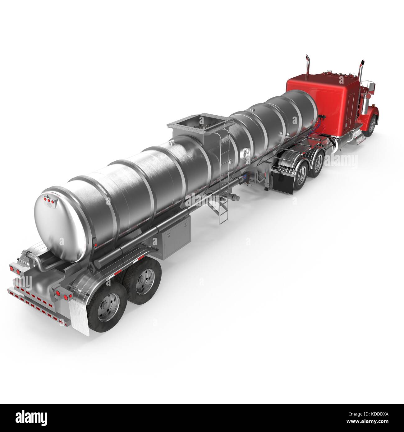 Fuel Tanker Truck on white. 3D illustration Stock Photo - Alamy