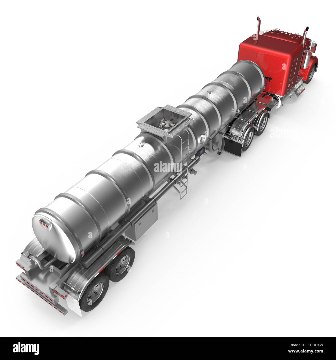 Fuel Tanker Truck on white. 3D illustration Stock Photo - Alamy