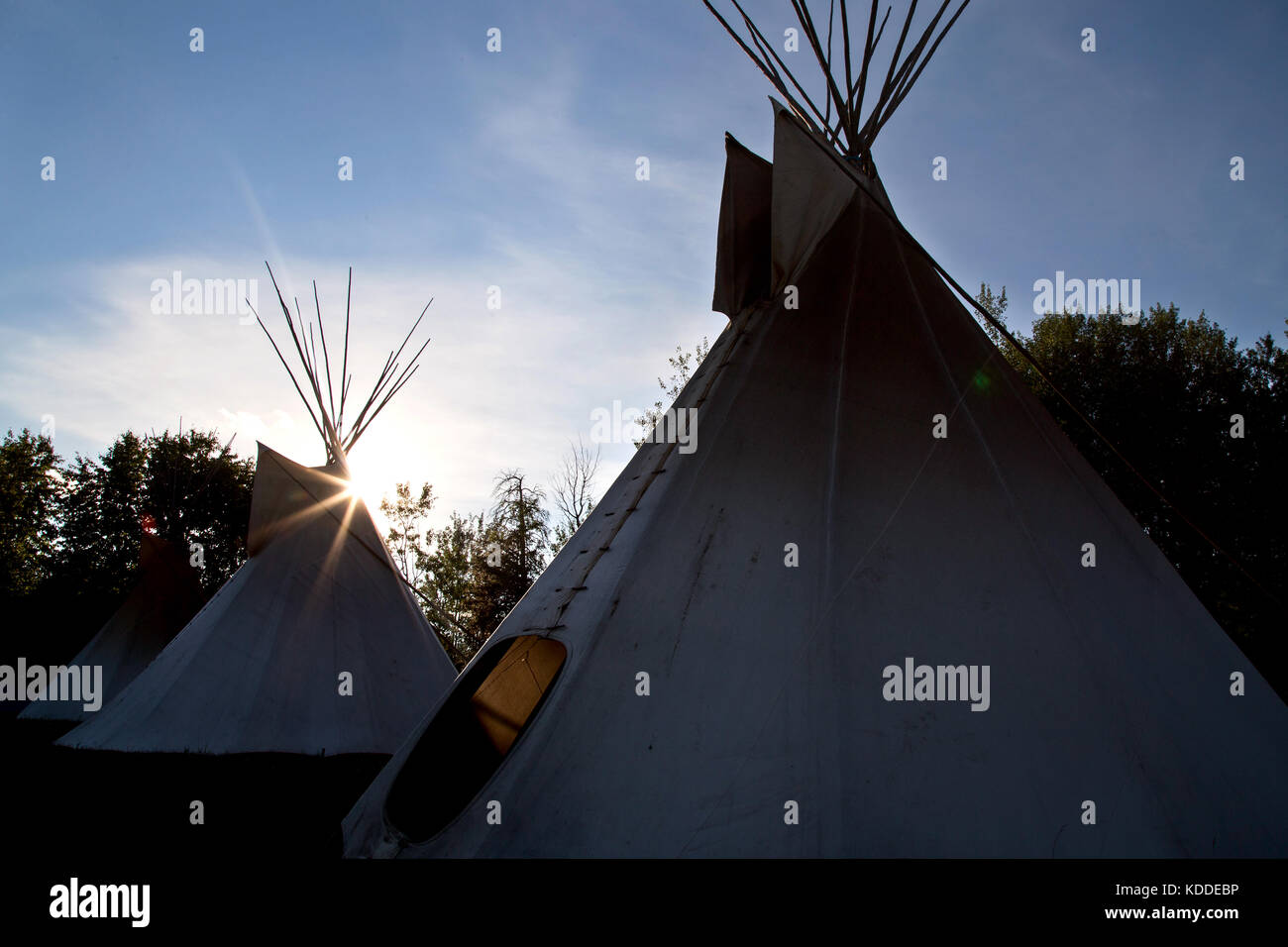 First Nation Teepee La Ronge Saskatchewan Canada Stock Photo Alamy